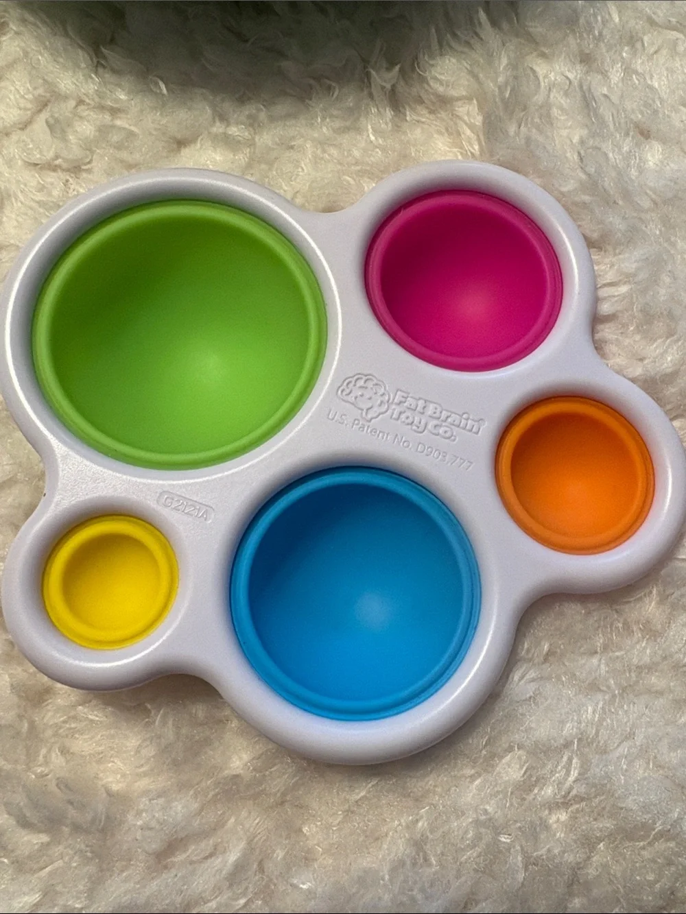 Fat Brain Toys Set of 3 Dimpl, SpinnyPins and Tugl Cube